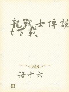 龙战士传说txt下载