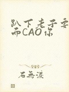 趴下老子要从后面CAO你