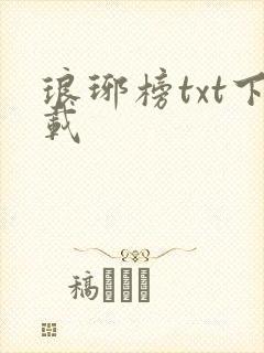 琅琊榜txt下载
