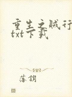 重生之贼行天下txt下载