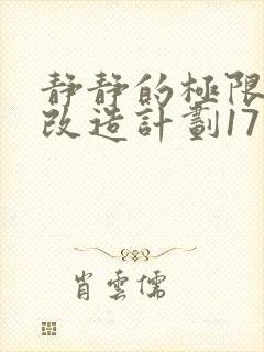 静静的极限自我改造计划17