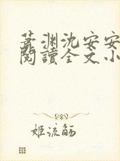 萧渊沈安安免费阅读全文小说