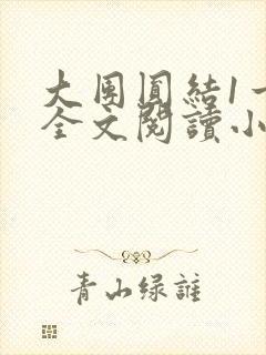 大团圆结1一6全文阅读小说于兜兜