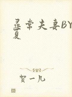 寻常夫妻BY写夏