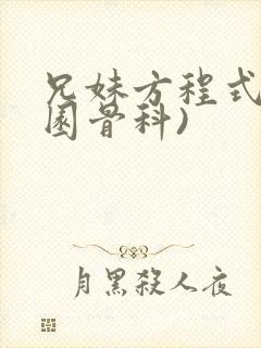 兄妹方程式(校园骨科)