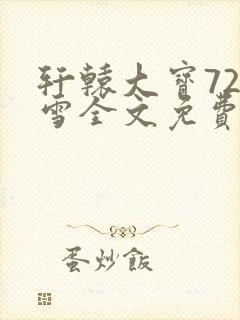 轩辕大宝720雪全文免费阅读