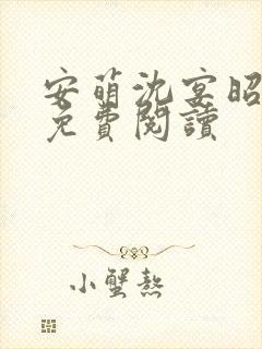 安萌沈宴昭小说免费阅读