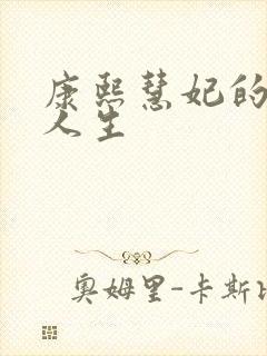 康熙慧妃的躺赢人生