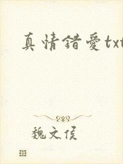真情错爱txt