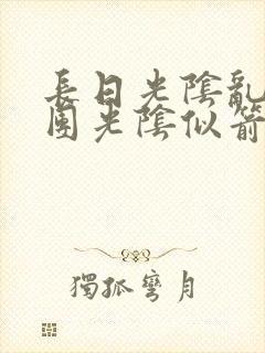 长日光阴乱作一团光阴似箭时渺渺笔