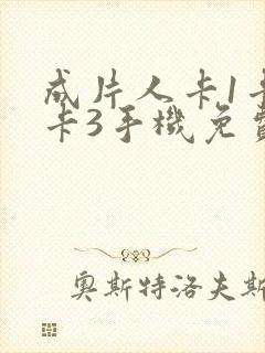 成片人卡1卡2卡3手机免费看