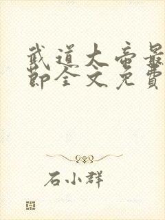 武道大帝最新章节全文免费阅读