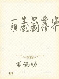 一生只爱你 电视剧剧情介绍