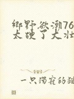 乡野欲潮76章太硬了大壮下载