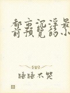 都市沉浮最快超前预览的小说3030