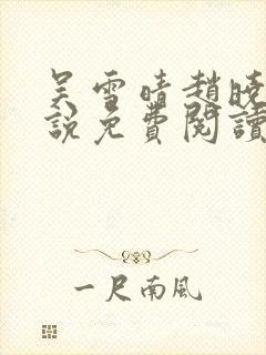 吴雪晴赵晓东小说免费阅读