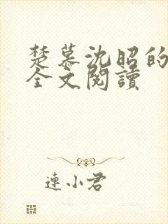 楚慕沈昭的小说全文阅读