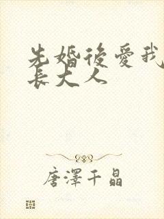 先婚后爱我的市长大人