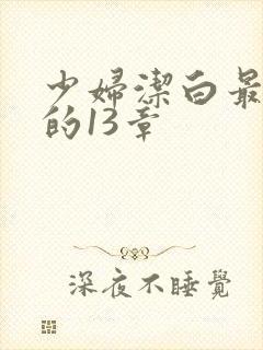 少妇洁白最刺激的13章