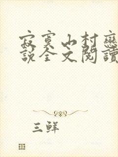 寂寞山村恋上小说全文阅读