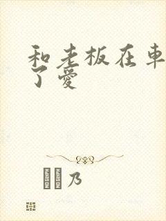 和老板在车里做了爱