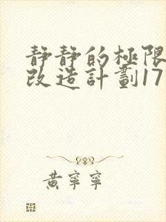 静静的极限自我改造计划17