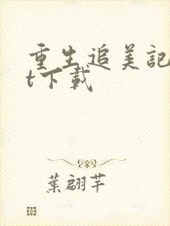 重生追美记txt下载