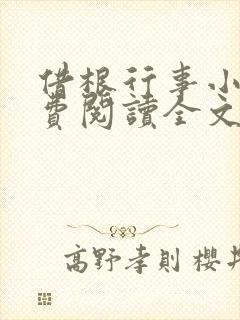 借根行事小说免费阅读全文在线阅笔趣无弹窗