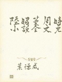 陆昭菱周时阅的小说全文免费阅读