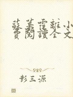 苏莱霍离小说免费阅读全文