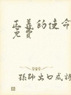 正义的使命全文免费