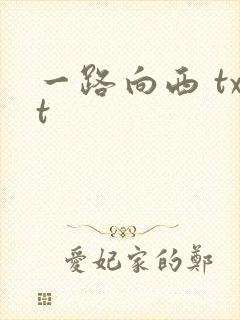 一路向西 txt