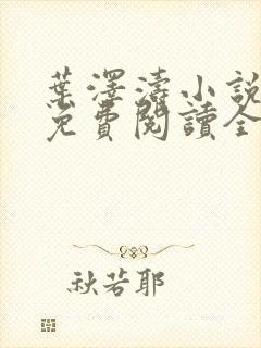 叶泽涛小说全文免费阅读全文