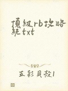 顶级rb攻略系统txt