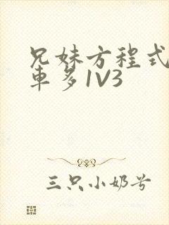 兄妹方程式多R车多1V3