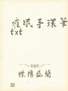 催眠手环笔趣阁txt