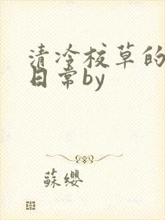清冷校草的抹布日常by