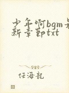 少年啊bgm最新章节txt