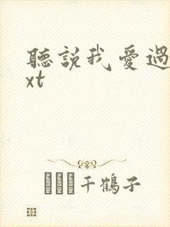 听说我爱过你txt