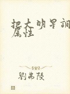 把大明星调成专属性