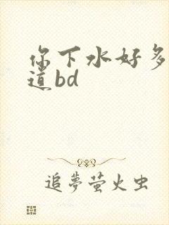 你下水好多下水道bd