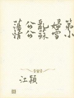 荡公乱妇第1章情公苏雪小说