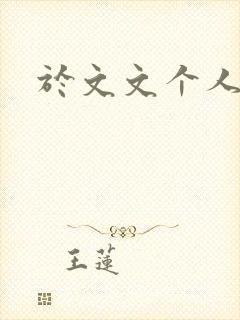 于文文个人简历