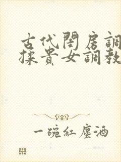 古代闺房调教h揉贵女调教记