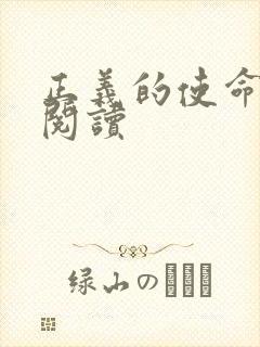 正义的使命免费阅读