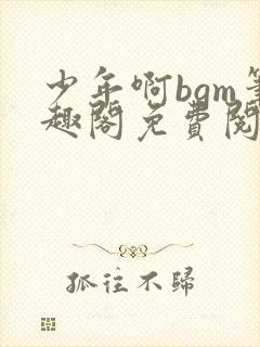 少年啊bgm笔趣阁免费阅读全文下载