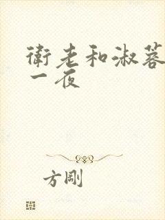 卫老和淑蓉销魂一夜