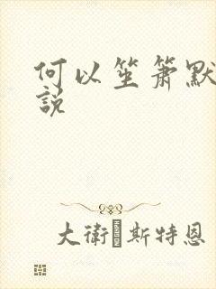 何以笙箫默 小说