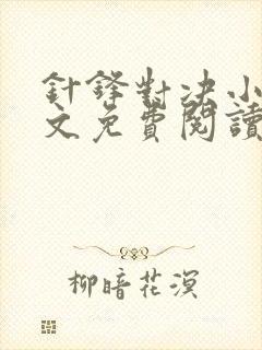 针锋对决小说全文免费阅读完整版