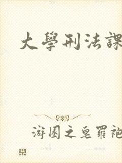 大学刑法课